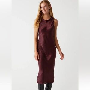 Michael Stars Deep Burgundy Midi Dress